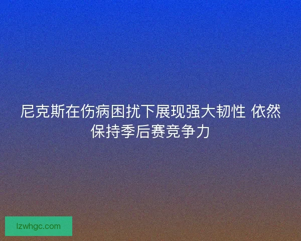 尼克斯在伤病困扰下展现强大韧性 依然保持季后赛竞争力